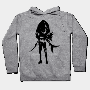 Assassin (shadow hunter) minimal silhouette white Hoodie